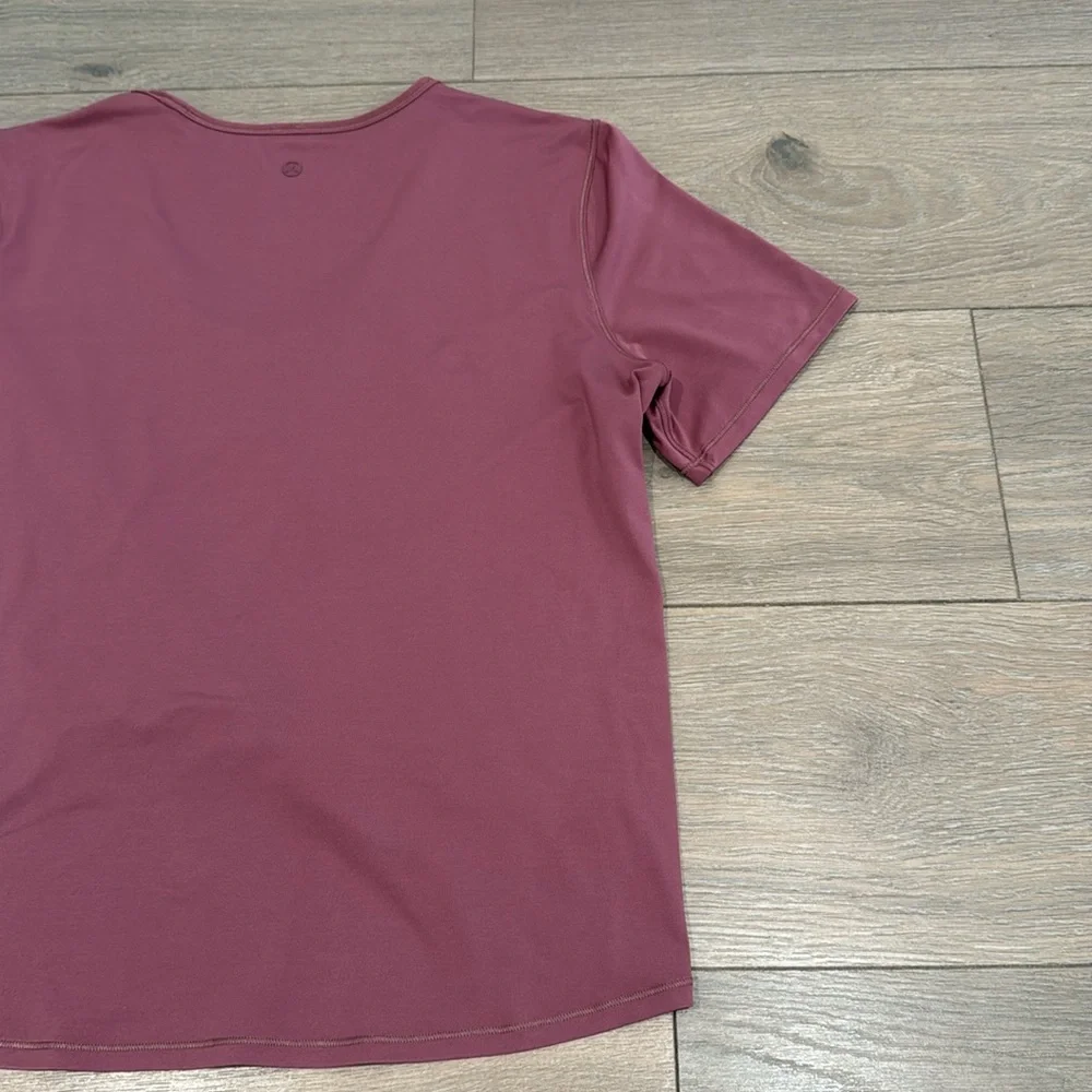 LULULEMON Plumful Do The‎ Daily Short Sleeve Silverescent Active Top Shirt Sz 12